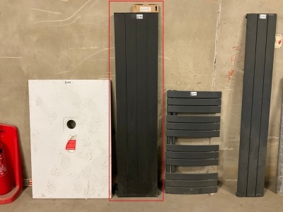Approx. 1800x400mm Vertical Radiator (Black)