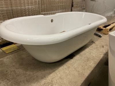 Balmoral 1650x730mm Double Ended Roll Top Bath With Feet Bath&nbsp;