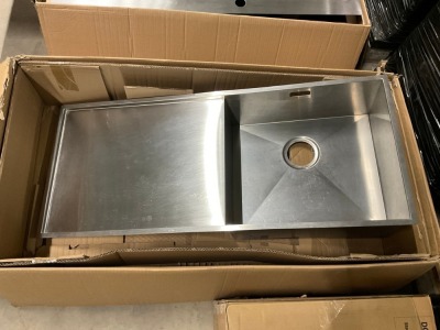 Caple Nada 100 Stainless Steel Inset or Undermount Kitchen Sink NA100L 1000x430mm