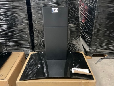 70cm Curved Glass Hood (Black )