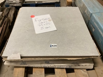 Approx. 8m&sup2; Futura Gris 75 x 75cm Floor Tiles