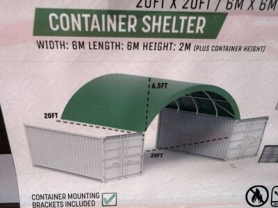 APPROX. 20ft x 20ft UNUSED CONTAINER SHELTER&nbsp;