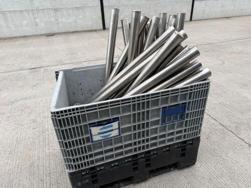 CRATE TO INC APPROX. 30No. STAINLESS STEEL BOLLARDS&nbsp;