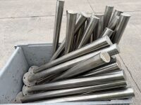 CRATE TO INC APPROX. 30No. STAINLESS STEEL BOLLARDS&nbsp; - 5