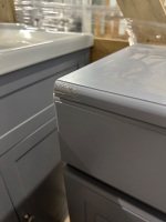 800mm Grey Traditional Floor Ftanding 2 Door Vanity Unit with white 1 Tap hole Basin, with matching 500mm WC Unit & Traditional Back to Wall Toilet. - 16