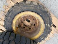 2No. ASSORTED FORKLIFT TYRES & RIMS - 6