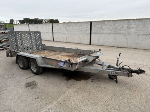 IFOR WILLAIMS 12ft 7" X 6ft 4" TWIN AXLE 3500KG PLANT TRAILER
