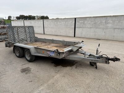 IFOR WILLAIMS 12ft 7" X 6ft 4" TWIN AXLE 3500KG PLANT TRAILER