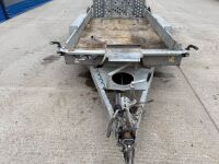 IFOR WILLAIMS 12ft 7" X 6ft 4" TWIN AXLE 3500KG PLANT TRAILER - 3