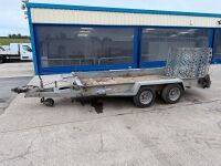 IFOR WILLAIMS 12ft 7" X 6ft 4" TWIN AXLE 3500KG PLANT TRAILER - 5