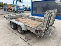 IFOR WILLAIMS 12ft 7" X 6ft 4" TWIN AXLE 3500KG PLANT TRAILER - 6