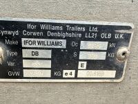 IFOR WILLAIMS 12ft 7" X 6ft 4" TWIN AXLE 3500KG PLANT TRAILER - 14