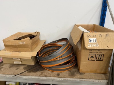 LARGE SELECTION OF ASSORTED UNUSED BANDSAW BLADES