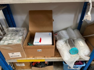 SHELF LOT TO INC. ASSORTED UNUSED ELECTRICAL EQUIPMENT