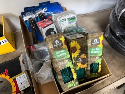 BOX LOT TO INC. UNUSED ASSORTED ITEMS