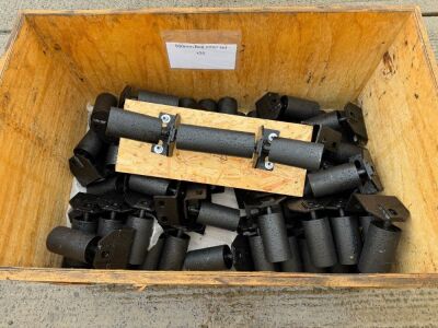 WOODEN CRATE OF ASSORTED UNUSED ROLLERS