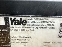 YALE GDP25 2.5 TON DIESEL FORKLIFT - 21