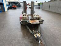 APPROX. 9ft x 4ft IFOR WILLAIMS 2700kgs TWIN AXLE PLANT TRAILER - 2