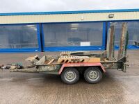 APPROX. 9ft x 4ft IFOR WILLAIMS 2700kgs TWIN AXLE PLANT TRAILER - 4