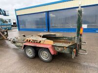 APPROX. 9ft x 4ft IFOR WILLAIMS 2700kgs TWIN AXLE PLANT TRAILER - 5