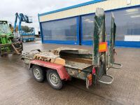 APPROX. 9ft x 4ft IFOR WILLAIMS 2700kgs TWIN AXLE PLANT TRAILER - 6