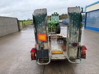 APPROX. 9ft x 4ft IFOR WILLAIMS 2700kgs TWIN AXLE PLANT TRAILER - 7