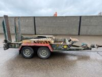 APPROX. 9ft x 4ft IFOR WILLAIMS 2700kgs TWIN AXLE PLANT TRAILER - 17
