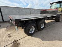 &nbsp;APPROX. 16ft x 8ft TWIN AXLE FLAT BED TIPPING TRAILER - 12
