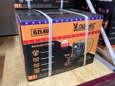 UNUSED SNAPMAC GZL40 12-24V BATTERY CHARGER