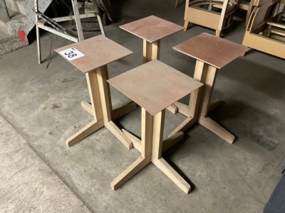 4No. UNUSED/UNFINISHED WOODEN TABLE BASES