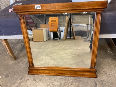 UNUSED ANTIQUE TEAK DOWNTON MIRROR