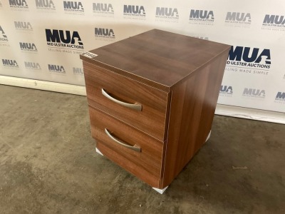 APPROX 380mm 2 DRAWER BEDSIDE CABINET