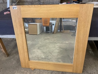 APPROX 1000mm OAK MIRROR