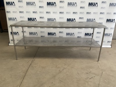 APPROX. 1800mm STAINLESS STEEL PREP BENCH WITH UPSTAND