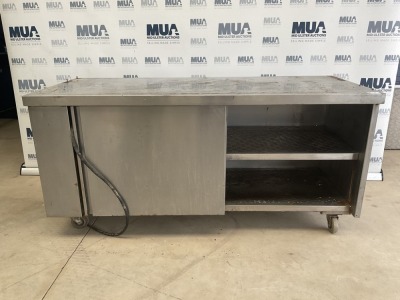 APPROX. 1800mm MOBILE STAINLESS STEEL PREP BENCH