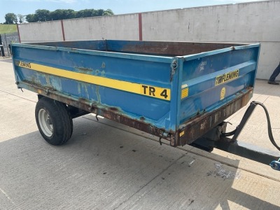 FLEMING TR4 10ft x 6ft 4 TON DROPSIDE TIPPING TRAILER