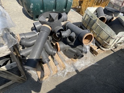 PALLET TO INC. APPROX 6No. 6" PLASTIC MANHOLE BASES