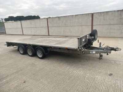IFOR WILLIAMS LM166G3 16ft 3500KGS TRI AXLE FLAT TRAILER