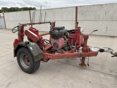 SINGLE AXLE FAST TOW WINCH/CABLE TRAILER