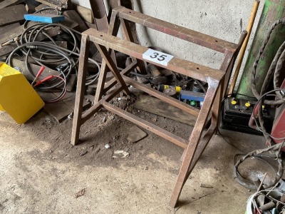 2No. METAL TRESTLES
